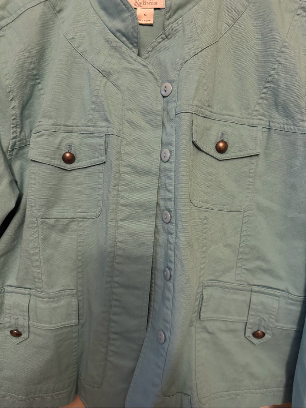 Christopher & Banks Seafoam Utility Jacket - Picture 2 of 4